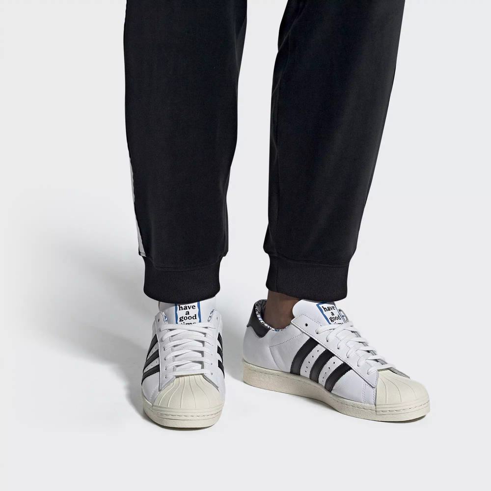 Adidas HAGT Superstar 80s Tenis Blancos Para Hombre (MX-51530)